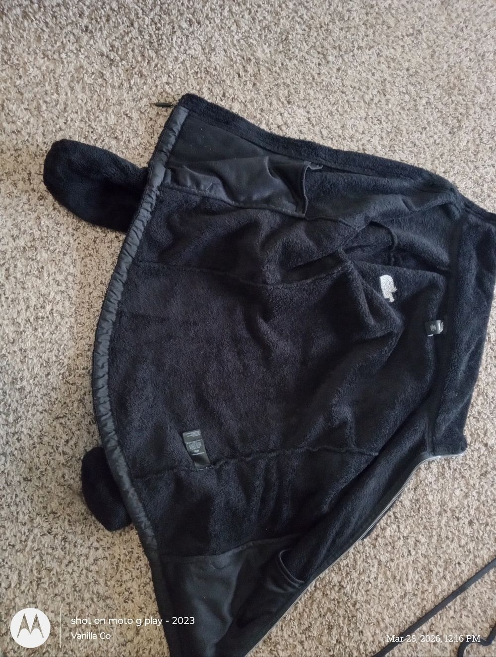 The North Face Osito Full Zip Fleece Jacket Long Sleeve Black Size Medium - Picture 6 of 15